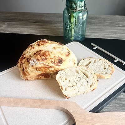 Italian Herbs And Cheese Sourdough Loaf 