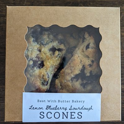 Lemon Blueberry Sourdough Scones--x4