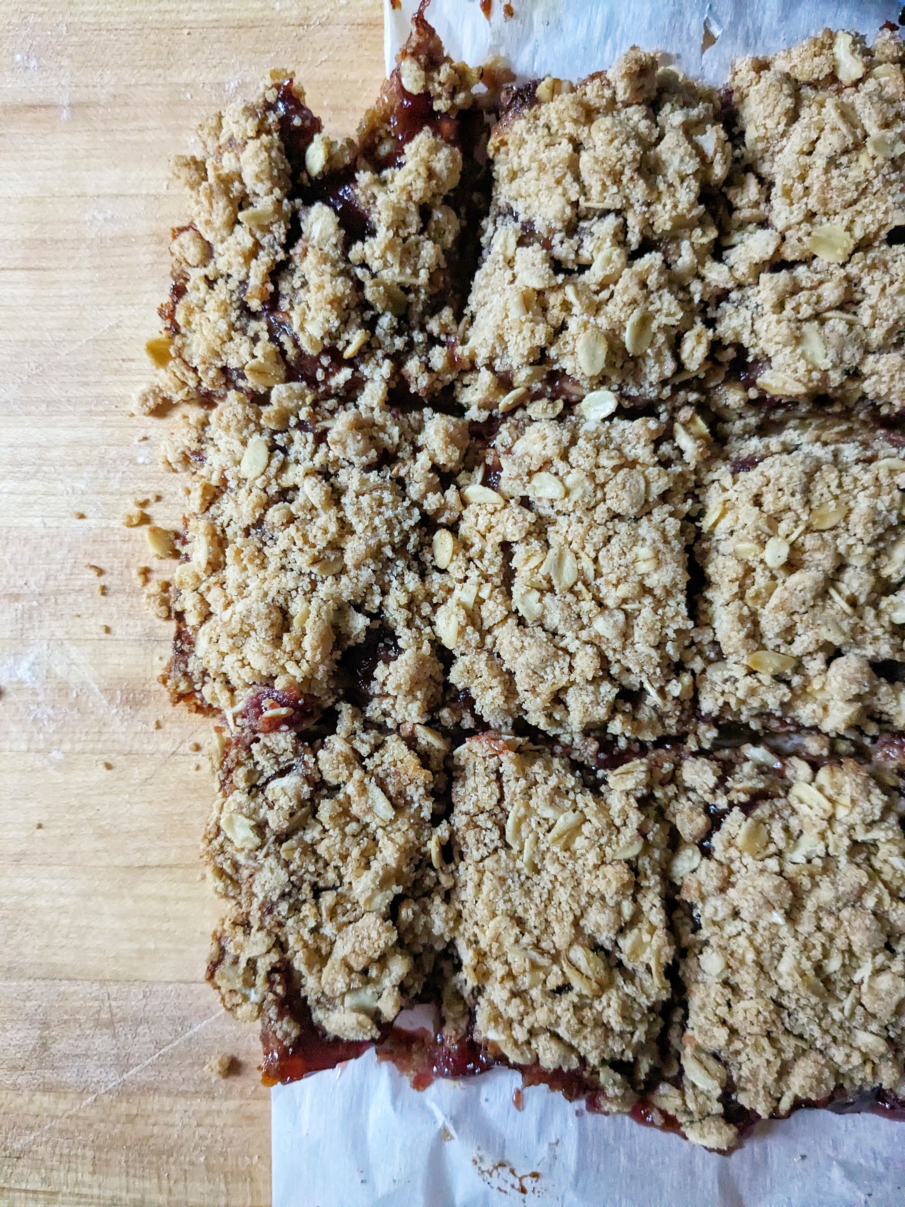 Jam Crumble Bars 8x8 pan