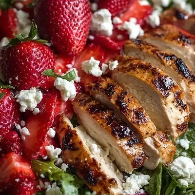 Chicken & Strawberry Arugula Spring Salad