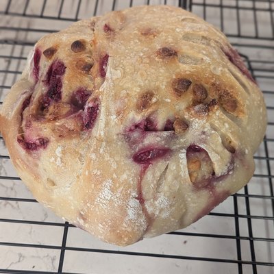 Raspberry & White Chocolate Boule