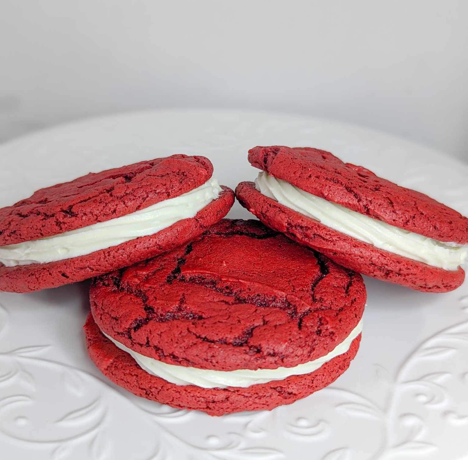 Red Velvet Sandwich Cookies 
