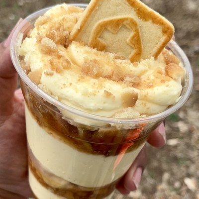 Salted Caramel Banana Pudding Cup