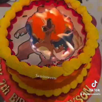 4” BURN Round Cake