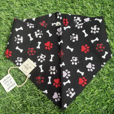 Large Black & Red Bone