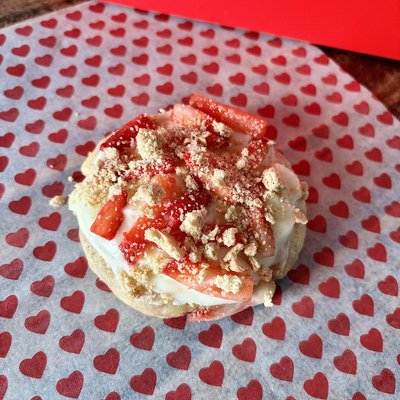 A Dozen Strawberry Cheesecake Cookies