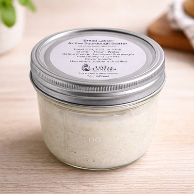 Active Sourdough Starter With Jar