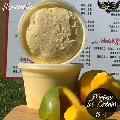 16oz Homemade Mango Ice Cream 