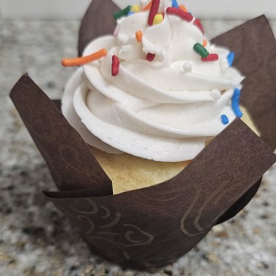 White Satin Cupcakes -  6 Count