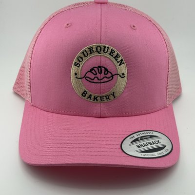 SOURQUEEN Embroidered Pink Trucker Hat