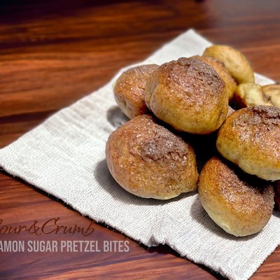 Cinnamon Sugar Sourdough Pretzel Bites - 50 count 