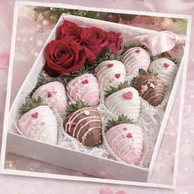 🍓🍫 Strawberry Deluxe Rose Upgrade🌹