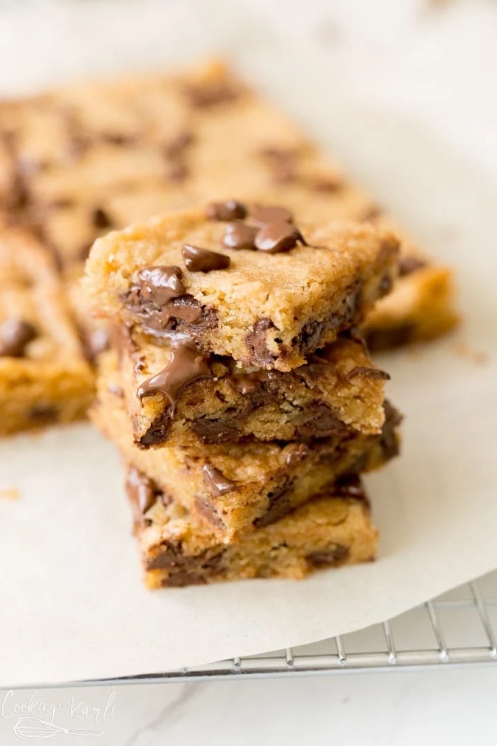 8x8 Pan Gluten-free No Refined Sugar Blond Brownies 