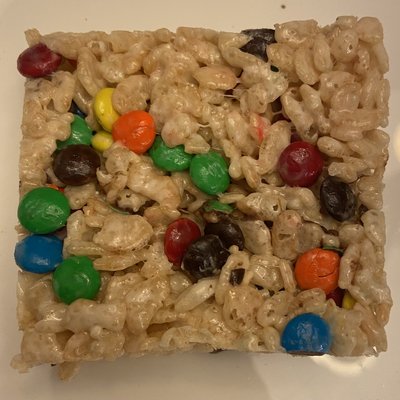 Rice Krispie Treats With Mini M&M’s