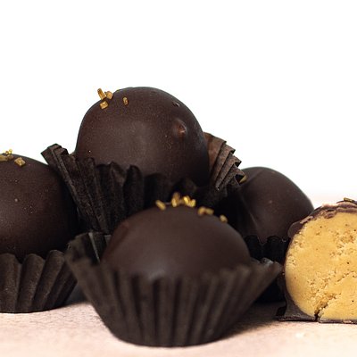 Peanut Butter Truffles Chocolate Balls One Dozen 