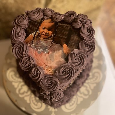 Heart Shaped Picture Cake 