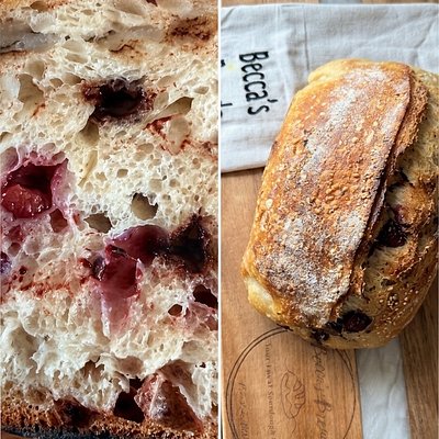 Dark Chocolate Chips & Fresh Cherry Chunk Sourdough