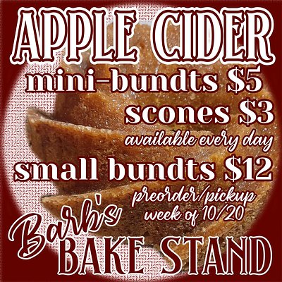 Flavor Of The Week Apple Cider Small Bundt 