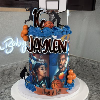 Tall 4-layer Custom Cake