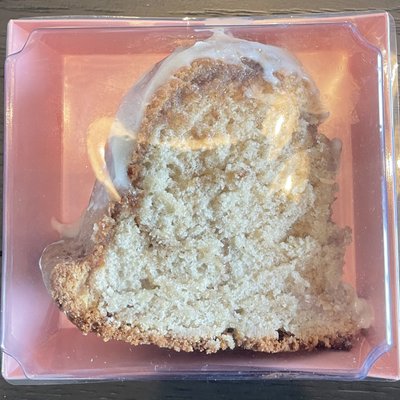 Cinnamon Roll Pound Cake Slice