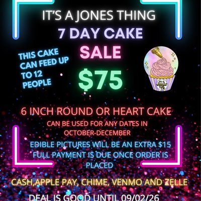6 Inch Cake Sale 