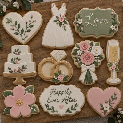 Wedding Sugar cookie, your design