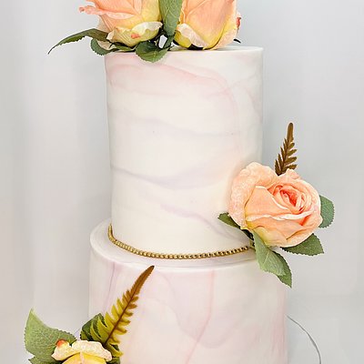 Marble Wedding Cake (Fondant)