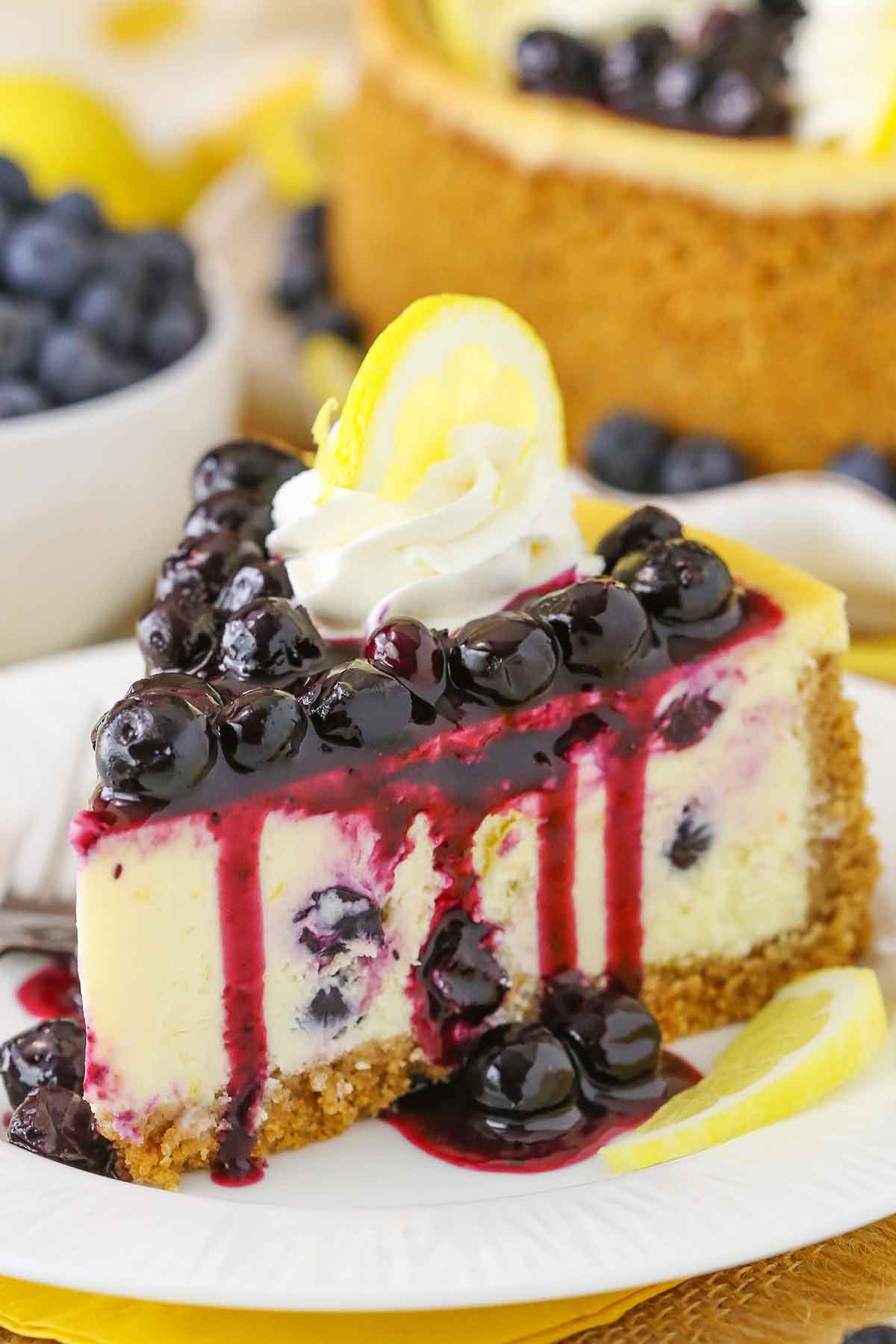 Lemon Blueberry Cheesecake Slice
