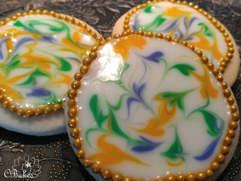 Mardi Gras Sugar Cookies