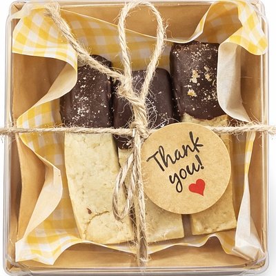 Golden Hour Shortbread (Chocolate-Dipped)