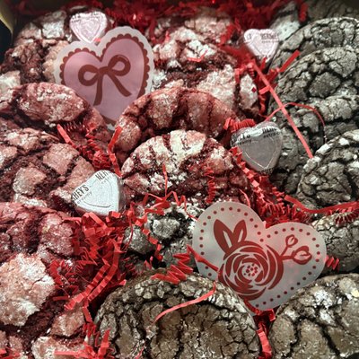Red Velvet Soft Baked Crinkle Cookie