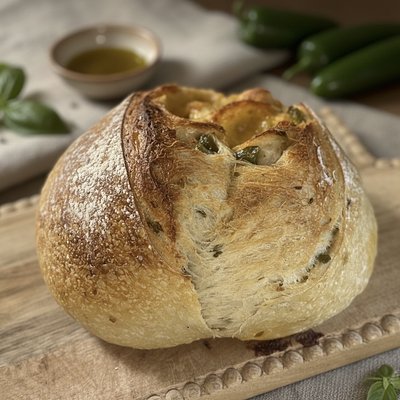 Jalapeño cheddar sourdough 