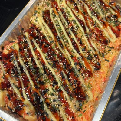 Large Crab & Salmon Sushi Bake