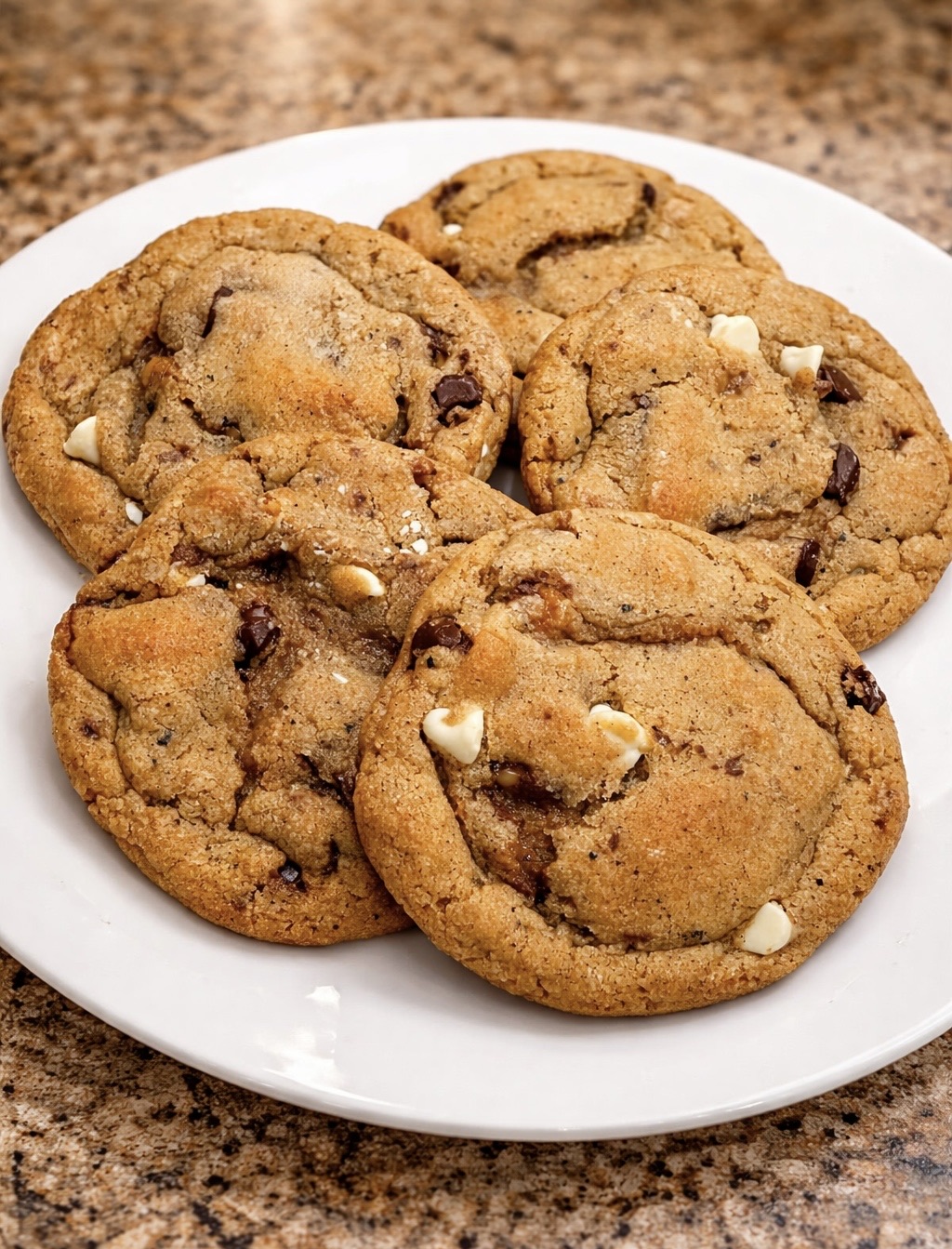 Brown Butter Double Chocolate Toffee Chip Sourdough Cookies