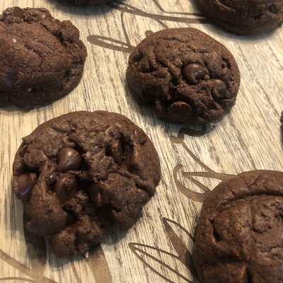double chocolate chip cookies 🍫🍫🍪