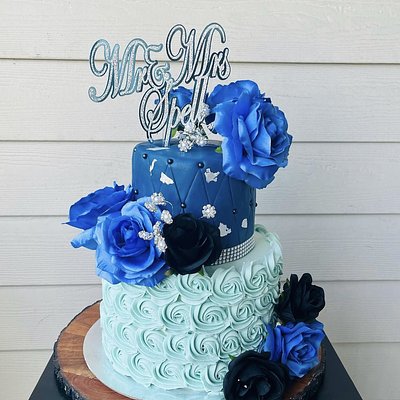 2 Tier Wedding  Cake 
