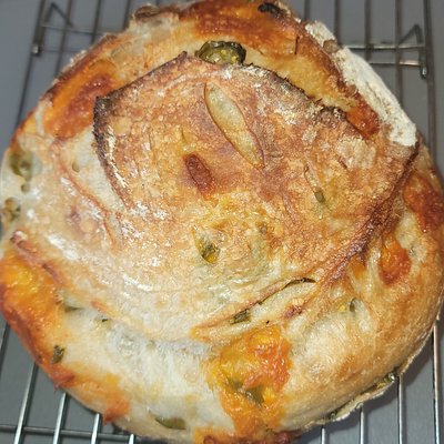 Jalapeño Cheddar Sourdough Boule