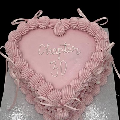 One Layer Heart Cake