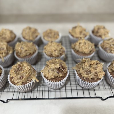 German Chocolate Cupcakes