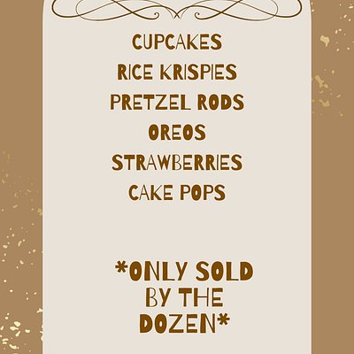 Custom Treats- Only Sold By The Dozen
