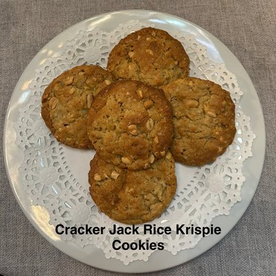 Cracker Jack Rice Krispie Cookies