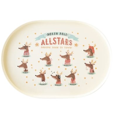 2025 Holiday Cookies/Treats - Large/Reindeer Platter 17x11