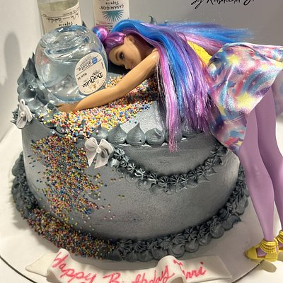 Drunken Barbie Cake 
