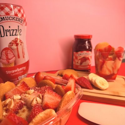Small Strawberry Banana Pudding 