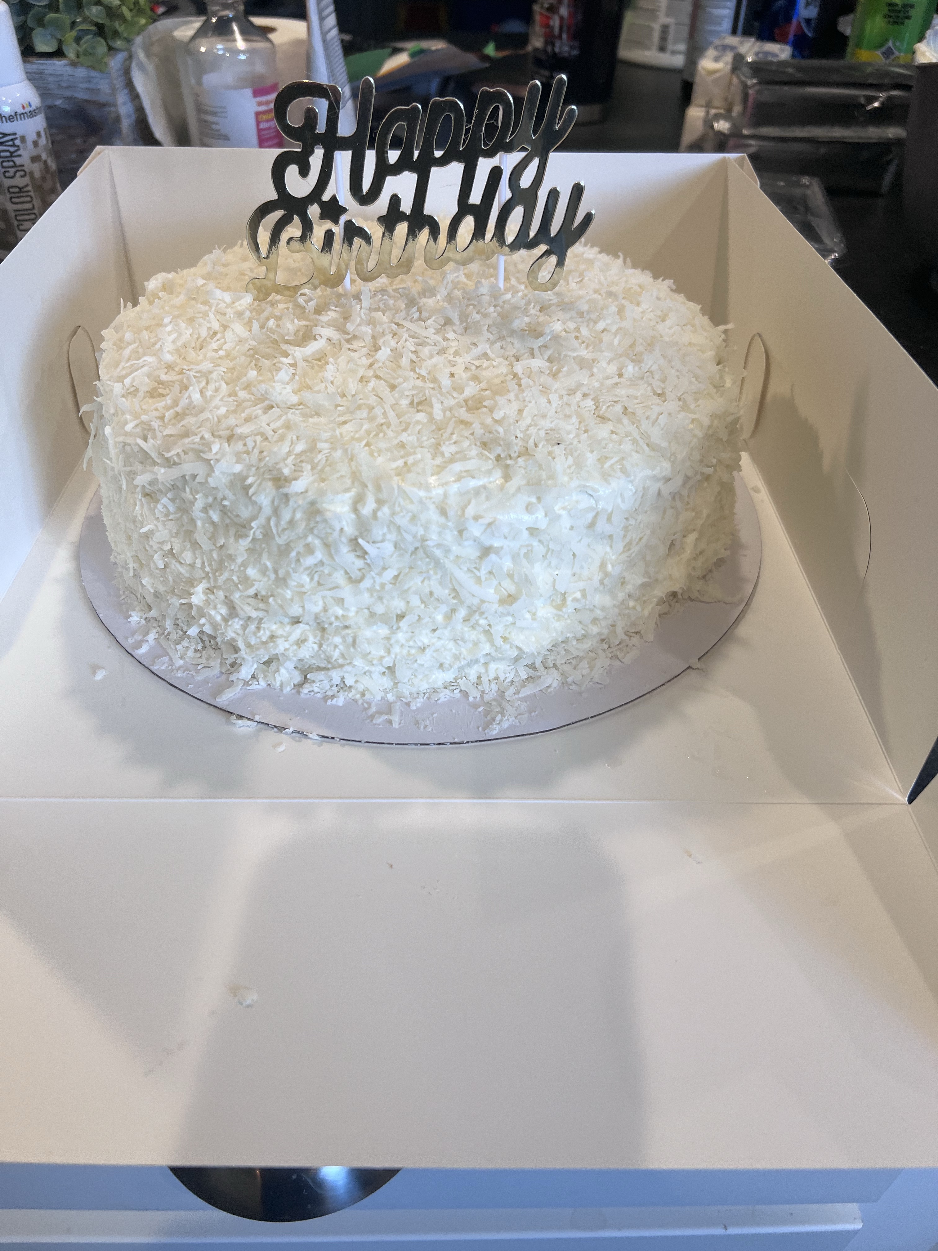 Homemade Coconut Cream Cake 