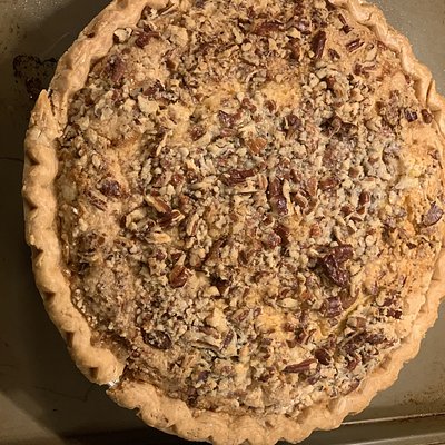 Pumpkin Pecan Streusel Pie