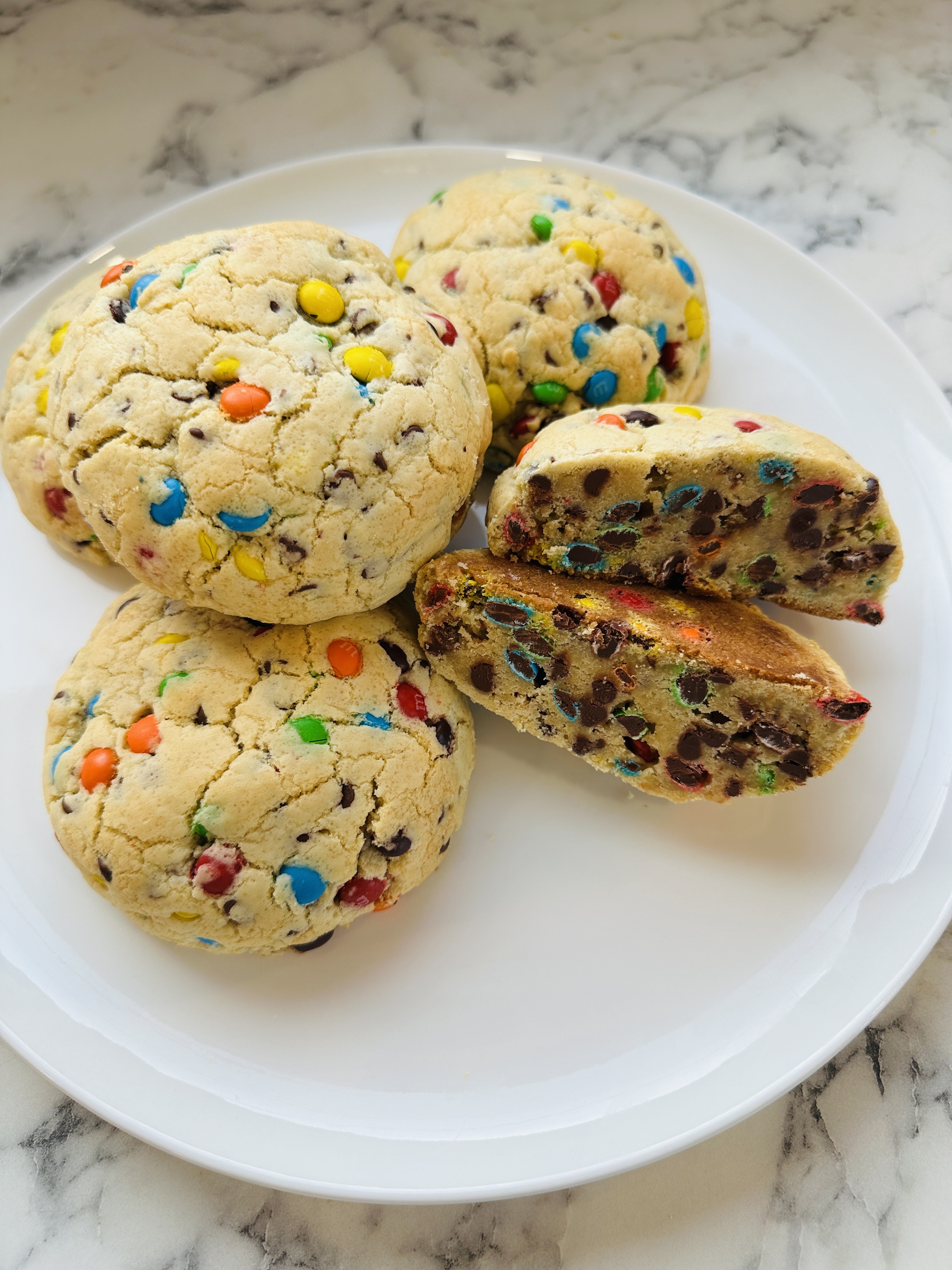 Huge M&M Cookies