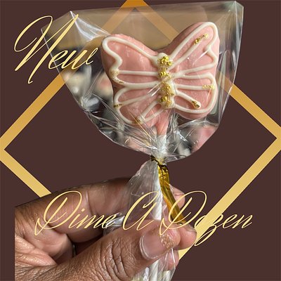 Butterfly Baby Dress Cake Pops 