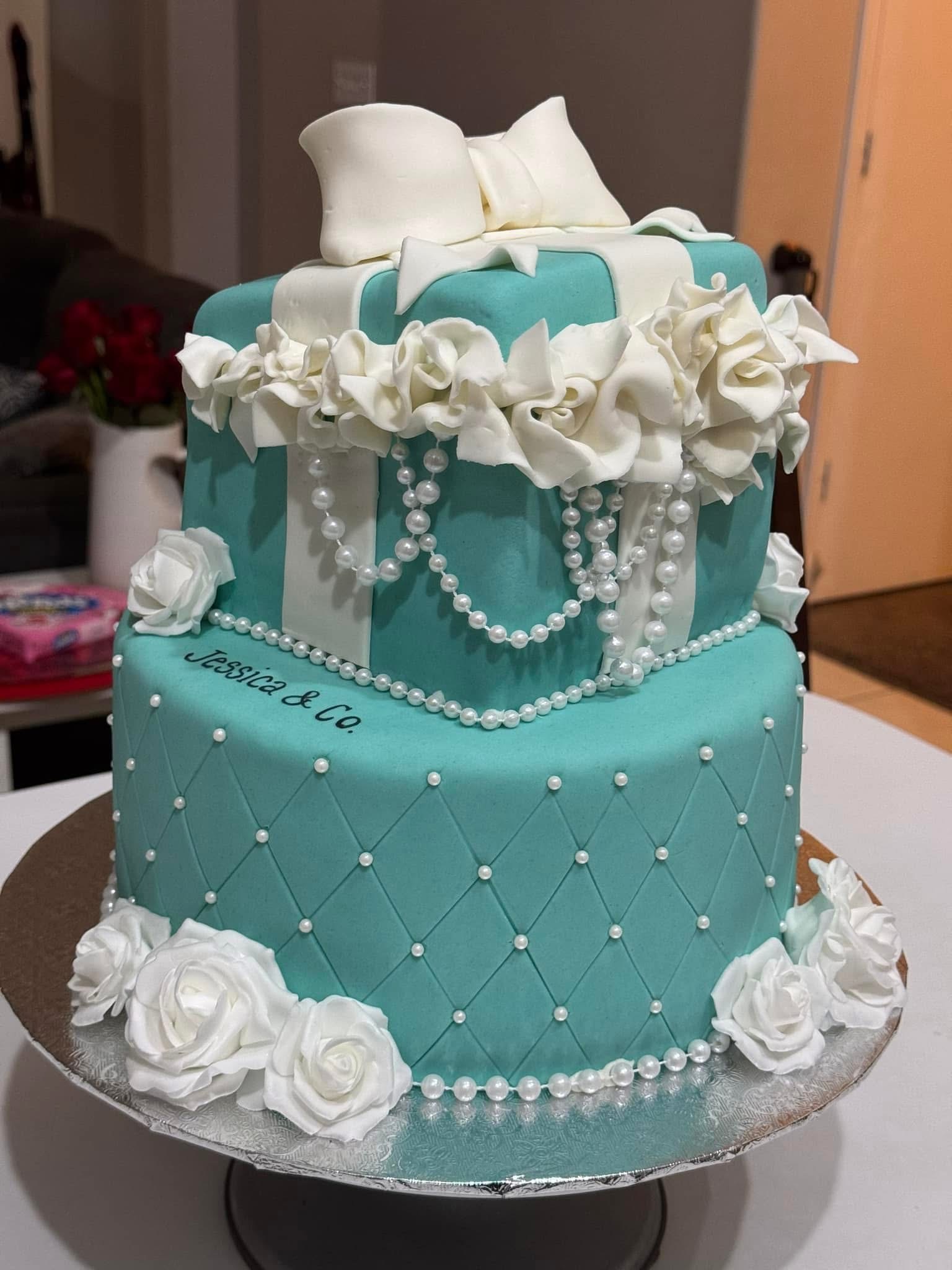 2 Tier Fondant Cake