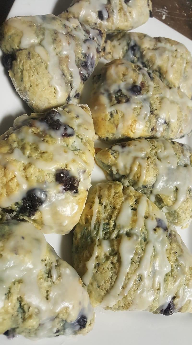 White Chocolate Blueberry Scone